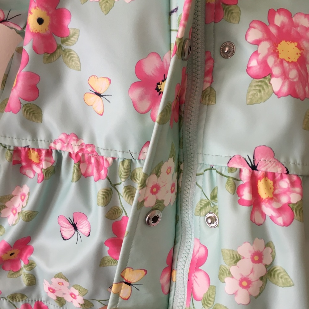 Little me 18M floral raincoat - Picture 3 of 5
